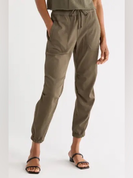 James Perse Soft Drape Utility Jogger Pants Army Green Size 3 Large